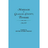 Marriages of Grainger County, Tennessee, 1796-1837