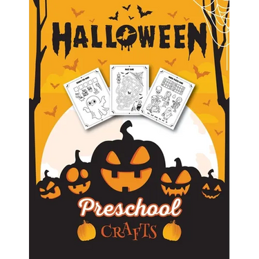 Halloween Preschool Crafts: Fantastic Activity Book For Boys And Girls: Word Search, Mazes, Coloring Pages, Connect the dots, how to draw tasks - For