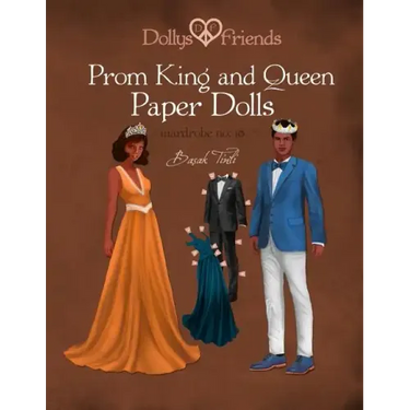 Dollys and Friends, Prom King and Queen Paper Dolls, Wardrobe No: 10