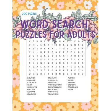 Word Search Puzzles for Adults: 200 Puzzles with a Huge Variety of Words and Topics
