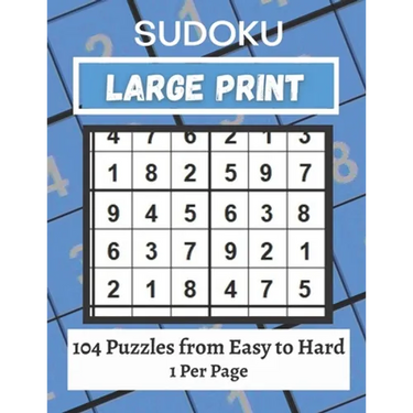 Large Print Sudoku Puzzle Book Easy to Hard: 101+ Sudoku Puzzles Large Print for Adults & Seniors