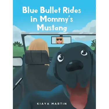 Blue Bullet Rides in Mommy's Mustang
