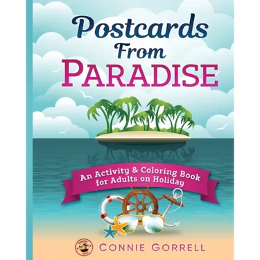 Postcards From Paradise: An Activity & Coloring Book for Adults on Holiday