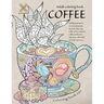 Coloring book zen. Adult coloring book coffee skilfully pictured in everyday situations. Stacked coffee cups, coffee at the computer, coffee and ... A