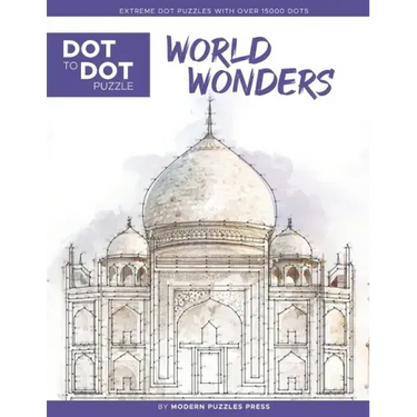 World Wonders - Dot to Dot Puzzle (Extreme Dot Puzzles with over 15000 dots): Extreme Dot to Dot Books for Adults - Challenges to complete and color