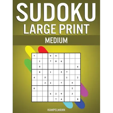 Sudoku Large Print Medium: 200 Medium Level Sudokus with Instructions and Solutions - Large Print