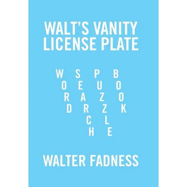 Walt's Vanity License Plate: Word Search Puzzle Book