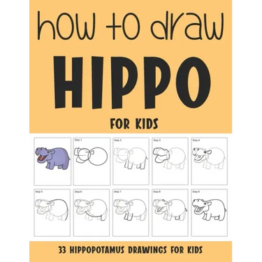 How to Draw Hippo for Kids