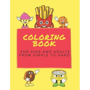coloring book for kids and adults from simple to hard