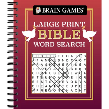 Brain Games - Large Print Bible Word Search (Red)