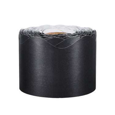 Bulletin Board Border 65.6 Feet Rolled Scalloped Border Trim for School Black