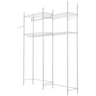 Over The Washer and Dryer Storage Shelf, 4 Tier Laundry Room Drying Rack with Hanger Rod and Hooks, Adjustable Over Washer and Dryer Shelves, Laundry Room Shelf Storage Space Saver, White