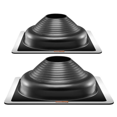 2 Pcs Metal Roof Pipe Flashing Boots Fit 6-3/4" - 14" Pipe High Temp Black EDPM