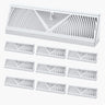 Floor Registers 15-Inch 10-Pack Floor Vents for HVAC Baseboard Registers White