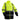 High Visibility Reflective Safety Jacket Waterproof Hoodie Yellow with Black L
