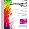 Canvas Boards for Painting 12 Pack 11 x 14 Inch Blank Canvases for Painting