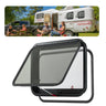 Exit RV Window 30" W x 20" H Emergency Push Out Window W/ Screen & Ring Cargo