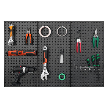 Metal Pegboard Panels 3 Pcs 24" x 12" Wall Organizer for Garage Tool Storage