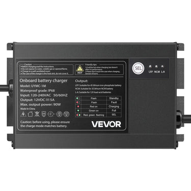 1-Bank 5A 12V Smart Marine Battery Charger Onboard IP68 Waterproof Boat RV Yacht