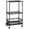 10 Pole Fishing Rod Holder Fishing Rack Cart Organizer with Wheels for Garage