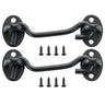 Hook and Eye Gate Latch 2 Pack Barn Door Latch Hook with Mounting Screws