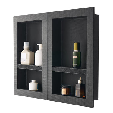 Shower Niche 16"x 24"+ 16"x 24"Recessed Wall Organizer for Bathroom