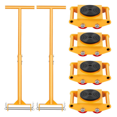 Machine Skate 13228 lbs 6T Machinery Skate Dolly with Handle 360° Rotation