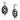 TK912 - High polished (no plating) Stainless Steel Earrings with Epoxy in Jet