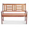 Outdoor Bench, 48 inches Wood Garden Bench for Outdoors, 700 lbs Load Capacity Bench, Outdoor Garden Park Bench with Backrest and Armrests, Patio Bench for Garden, Park, Yard, Front Porch
