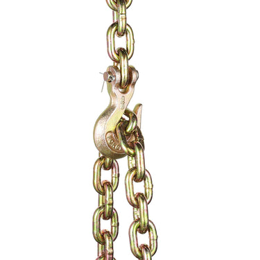Binder Chain G80 Tie Down Tow Chain with Hooks 3/8"x10.3' 2 Pack 7100 lbs