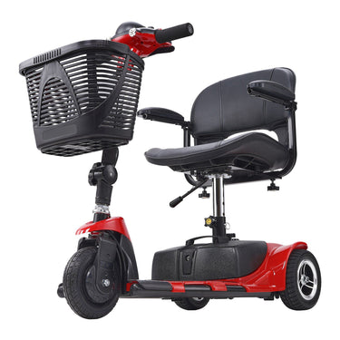 3 Wheel Folding Mobility Scooter for Adults & Seniors, Heavy-Duty Electric Powered Mobility Scooter & 12 Mile Long Range, All Terrain Travel Wheelchair with 9° Climbing Capacity, 265lb Capacity