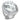 LOA836 - Rhodium Brass Ring with Synthetic Synthetic Glass in Clear