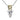 LOAS783 - Reverse Two-Tone 925 Sterling Silver Chain Pendant with AAA Grade CZ in Clear