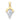 LOA632 - Gold Brass Pendant with AAA Grade CZ in Clear