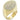 1W034 - Gold Brass Ring with Top Grade Crystal in Clear