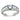 3W133 - Rhodium Brass Ring with AAA Grade CZ in Clear