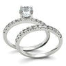 3W105 - Rhodium Brass Ring with AAA Grade CZ in Clear