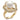 1W103 - Gold Brass Ring with Synthetic Pearl in White