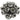 0W306 - Ruthenium Brass Ring with Top Grade Crystal in Jet