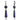 TK2723 - IP Light Black (IP Gun) Stainless Steel Earrings with Precious Stone Lapis in Montana