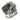 8X139 - Rhodium Brass Ring with AAA Grade CZ in Jet
