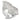 7X108 - Rhodium Brass Ring with AAA Grade CZ in Clear