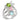 40608 - High-Polished 925 Sterling Silver Ring with AAA Grade CZ in Multi Color