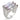 80306 - Rhodium Brass Ring with AAA Grade CZ in Light Amethyst