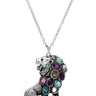 TK1125 - High polished (no plating) Stainless Steel Chain Pendant with Top Grade Crystal in Multi Color