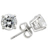 0W173 - Rhodium 925 Sterling Silver Earrings with AAA Grade CZ in Clear