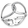 DA307 - No Plating Stainless Steel Ring with AAA Grade CZ in Clear
