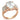 GL141 - IP Rose Gold(Ion Plating) Brass Ring with AAA Grade CZ in Clear