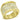 GL006 - IP Gold(Ion Plating) Brass Ring with Top Grade Crystal in Clear