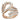 GL149 - IP Rose Gold(Ion Plating) Brass Ring with Top Grade Crystal in Clear